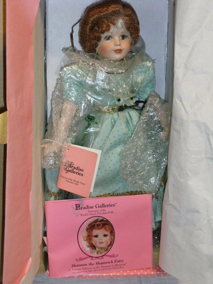 Paradise Galleries Porcelain Doll - Shannon the Shamrock Fairy