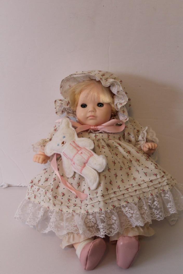 DOLL by Pauline Bjonness-Jacobsen 10 inches Tall w/ Teddy, PA-2303