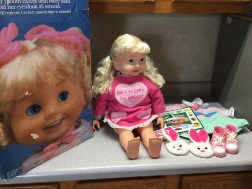 Vintage 1986 Playmates Cricket Talking Doll - Original Clothes