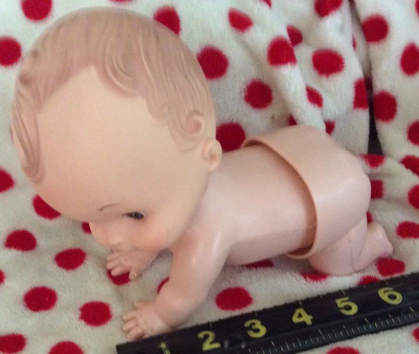 Vintage Playmates Baby Crawl Away Doll(No Battery Cover& Clothes~ Works!!!!