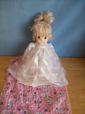 Precious Moments Cloth Body Doll With White Dress