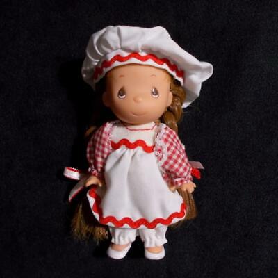 Precious Moments Mini Doll Red Braids Gingham Dress 4