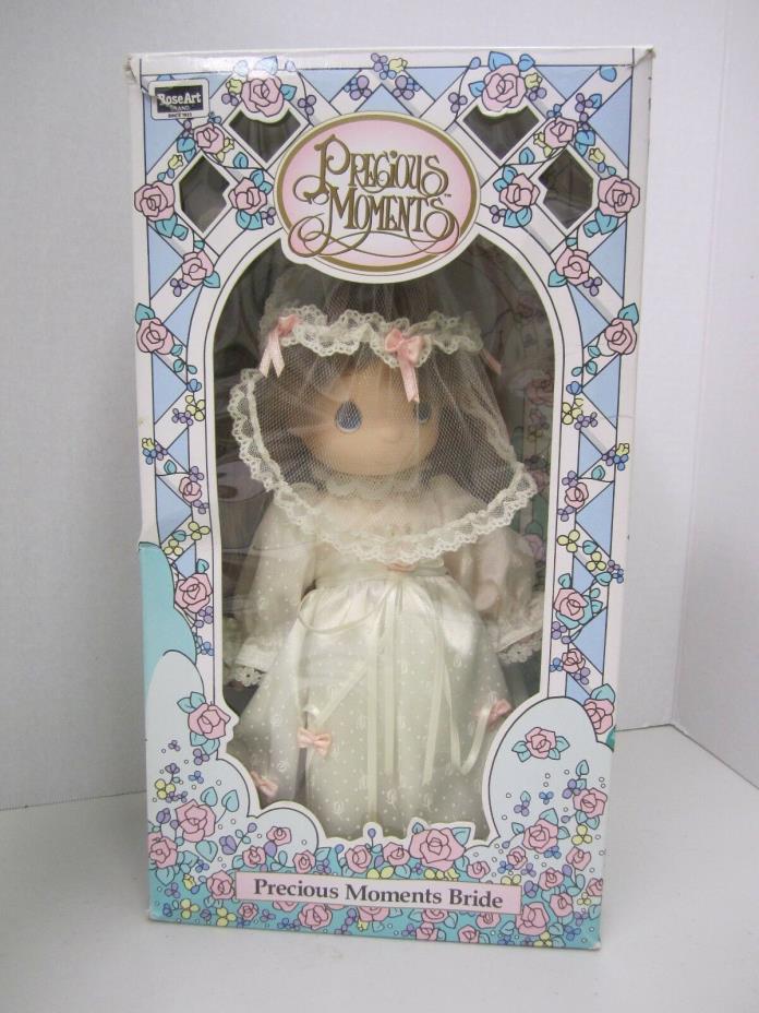 Precious Moments Bride Doll - 1992 Rose Art - 10 Inch Vinyl Doll - Combable Hair