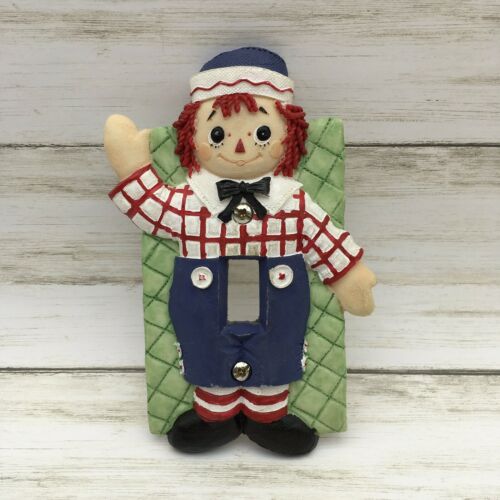Hand Painted Raggedy Andy Andy Resin Single Light Switch Plate