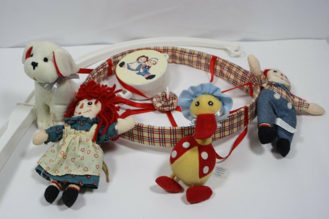 Classic Raggedy Ann and Andy Musical Mobile * Baby Crib Mobile Brahms Lullaby