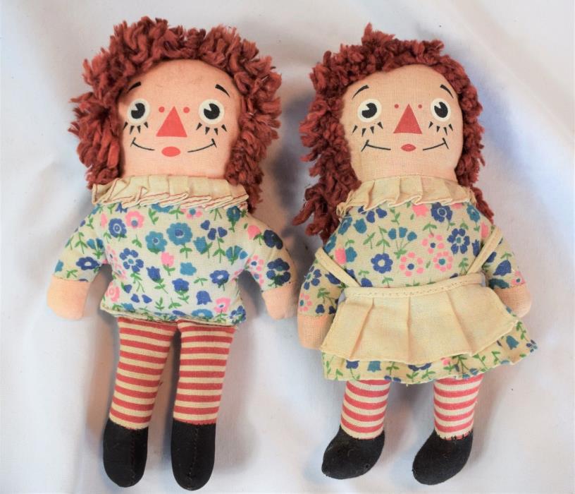 Vintage Pair of Knickerbocker Raggedy Ann 7