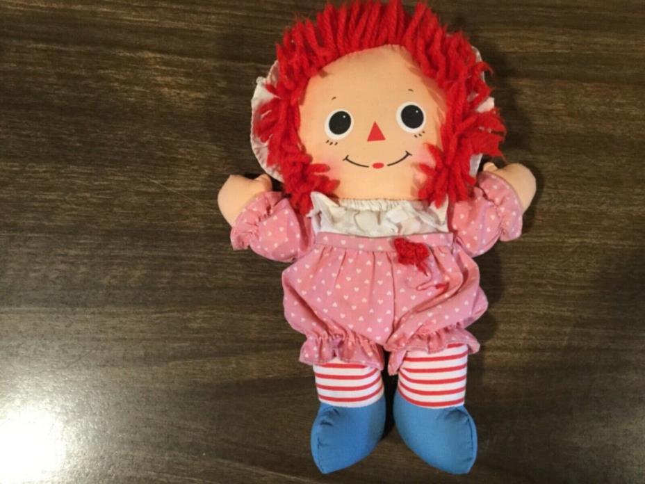 PLAYSKOOL 1989 VINTAGE COLLECTIBLE BABY RAGGEDY ANN PLUSH DOLL9” H