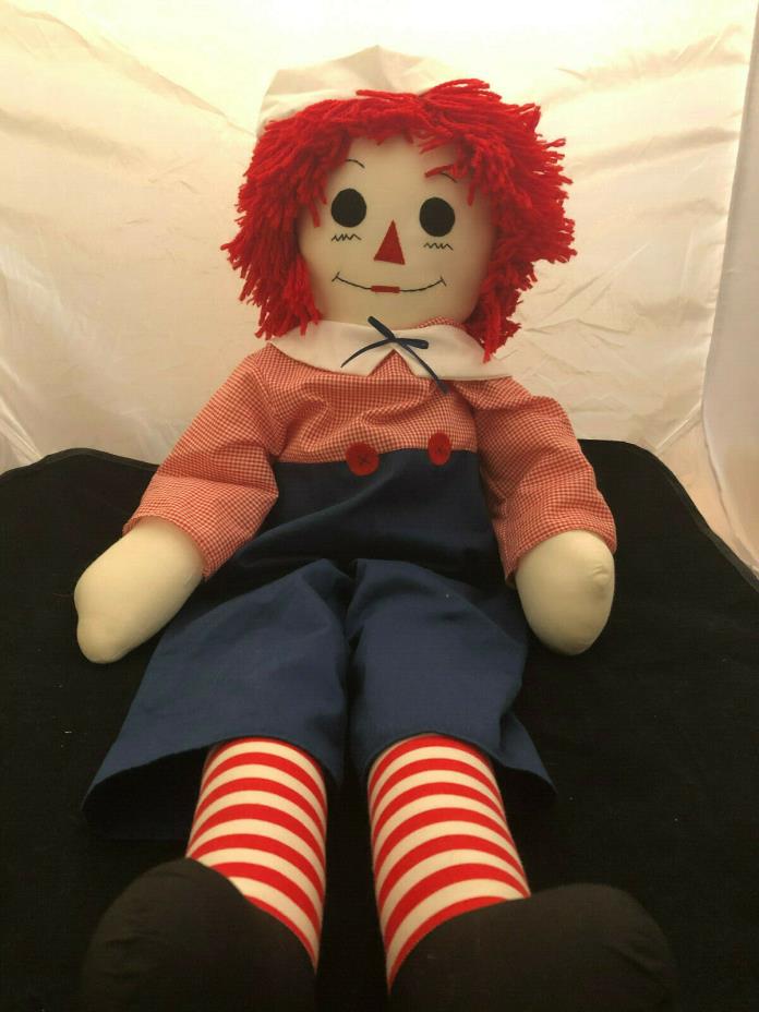 Vintage HANDMADE Ragedy Raggedy Andy Doll w/Embroidered Face excellent shape