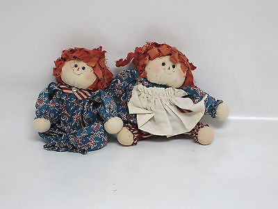 Vintage Raggedy Ann & Raggedy Andy Cloth Dolls 7