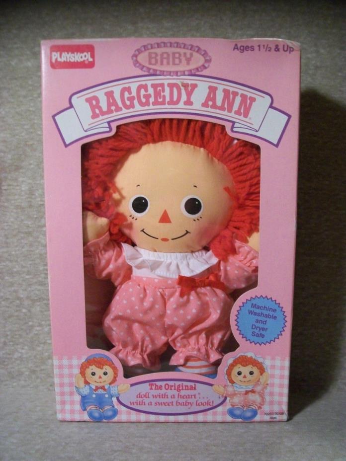 T10  1989 Playskool Baby Raggedy Ann Doll, NIB