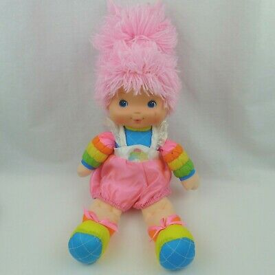 Rainbow Brite Tickle Me Pink Baby Doll Hallmark Mattel 1983 Pink Hair 15 Inch