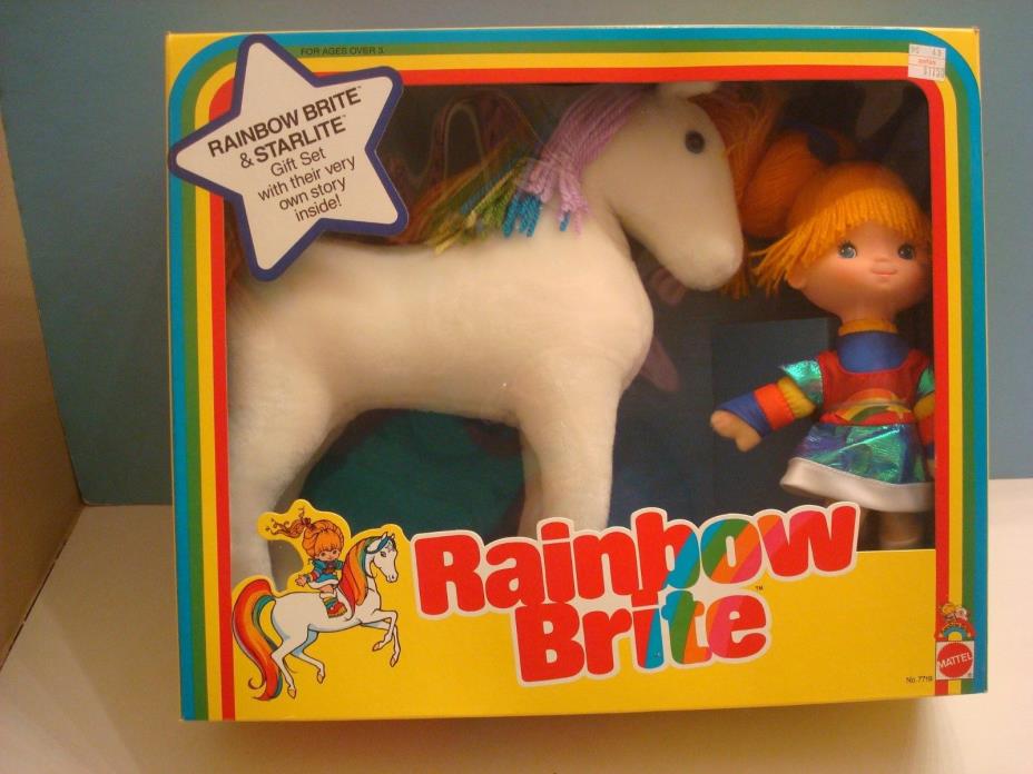 Rare HTF NEW Vtg 1983 Rainbow Brite and Starlite Horse Collectible Plush NIB