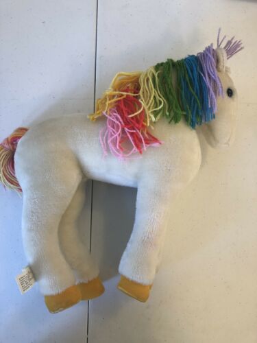 Rainbow Brite Starlite 1983 Stuffed Plush Doll Toy Horse Figure VTG White Pony