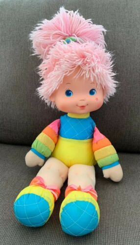 VINTAGE 1983 Rainbow Brite Tickled Pink Baby Plush Toy Doll 15