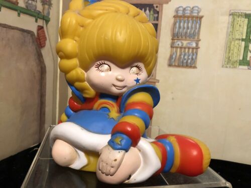 Vintage Rainbow Brite Bank 1983 Hallmark Kats Meow Coin Bank Made In Hong Kong