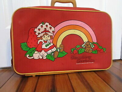 VINTAGE 1980 STRAWBERRY SHORTCAKE LUGGAGE SUITCASE AMERICAN GREETINGS