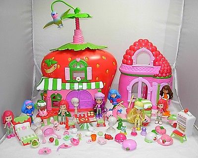 LOT STRAWBERRY SHORTCAKE DOLL HASBRO BERRY CAFE FASHION BOUTIQUE BIKE + ++