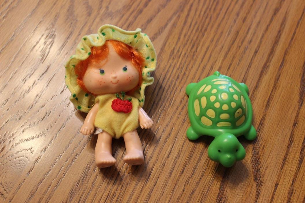 Vtg 1979 Strawberry Shortcake Doll Baby Apple Dumplin Tea Time Turtle