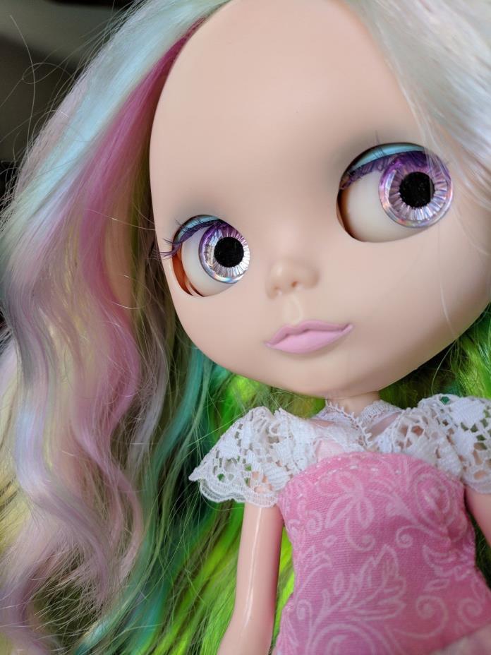 Custom Blythe Doll Pastel Rainbow