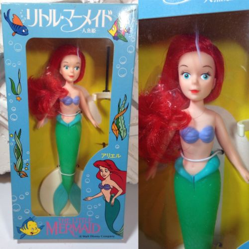 JAPAN EXTREMELY RARE DISNEY THE LITTLE MERMAID ARIEL 8IN DOLL MIB JAPANESE ~