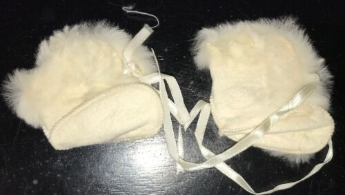 Doll Clothing Terri Lee White Fur Boots 1950s