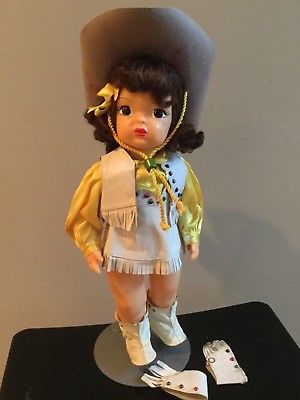 Doll Terri Lee Brunette Cowgirl  Tagged 1950s
