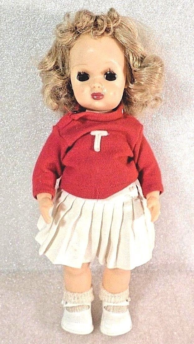 Vintage Terri Lee Doll ~ 10 inches tall ~ Sleep eyes~ Tagged Outfit~Walker Doll