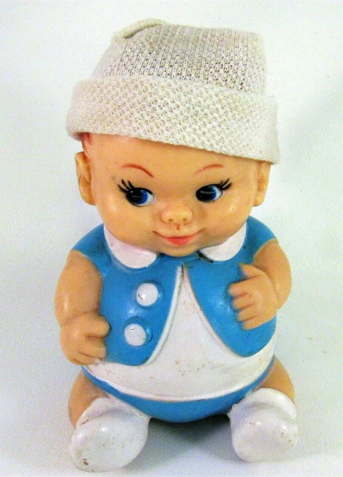 Vintage 1968 Uneeda Boy Doll Blue Outfit White/Cream 6.5