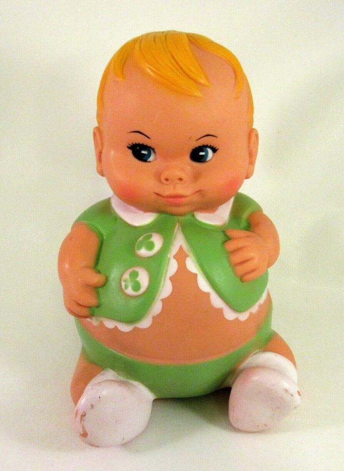 Vintage 1967 Uneeda Doll Plumpees Green Boy 8.5