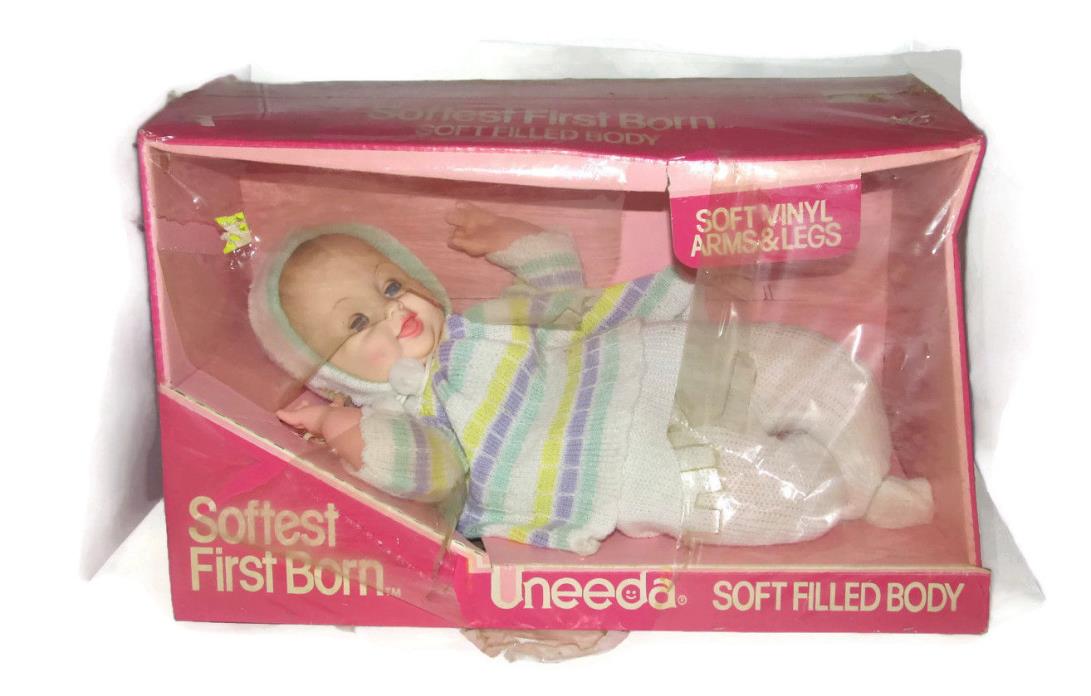 Uneeda 32025 Softest First Born Soft Filled Body Vinyl Vintage Baby Doll