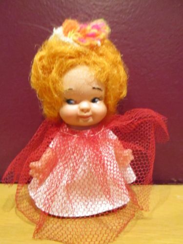 1960s Uneeda Doll company Pee Wees doll in cute outfit original doll net dress