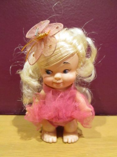 1960s Uneeda Doll company Pee Wees doll in cute outfit original doll butterfly