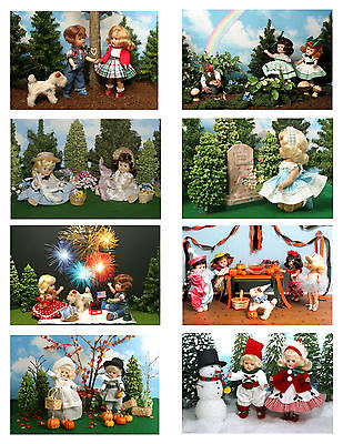Vintage Ginny Doll 'Holidays' Greeting Cards