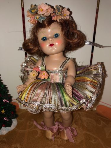 Vintage Vogue Ginny Doll Rainbow Ballerina Reddish Hair Blue Eyes