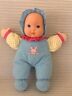 Gi-Go Soft Doll W/Vinyl Face In Blue Outfit & Bonnet Plush