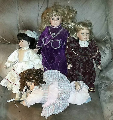 Vintage Lot of 4 Dolls