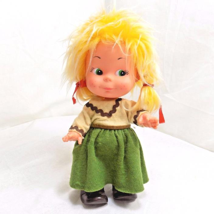 Vintage Fiba Doll Made In Italy Toy Italian Girl Blonde Hair 9