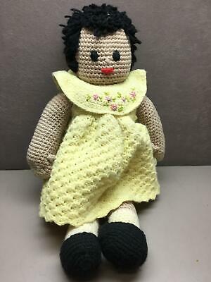 African American little girl handcrafted amigurumi/crocheted doll and Dress 17