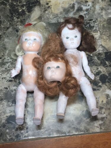 Vintage Rare Dolls Ontario Plastics Rochester NY Paula Sue 2 Dolls & Head
