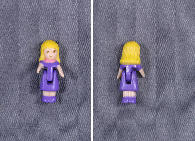 Vintage Galoob My Pretty Dollhouse Replacement Doll Blonde Girl Purple Dress