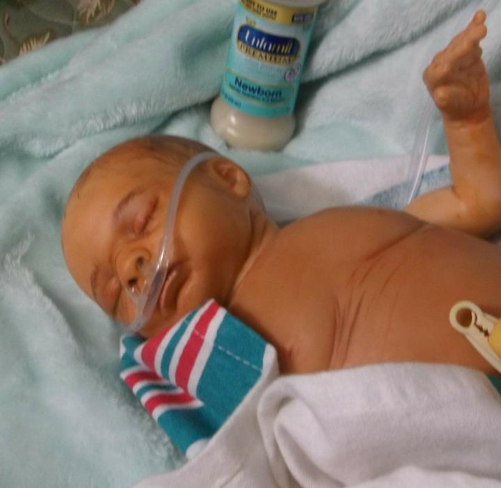 Reborn doll hospital oxygen tube...preemie/newborn breathing cannula