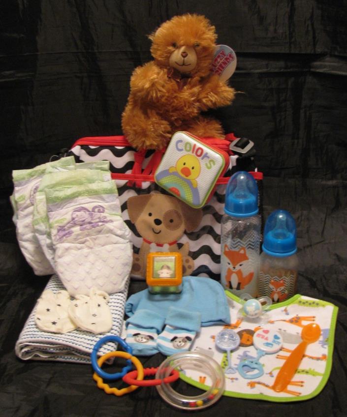 Reborn baby doll diaper bag complete accessory bottle diapers pacifier
