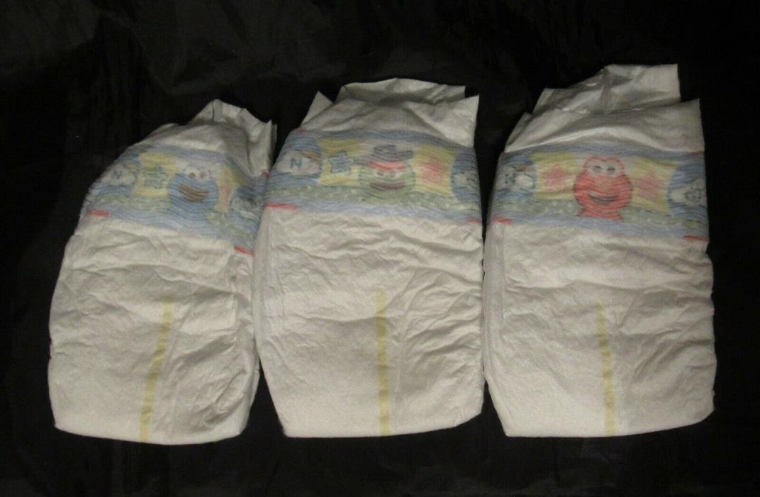 Reborn baby doll NEWBORN Pampers diapers nappy set of 3