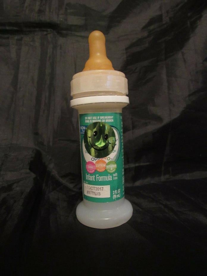 Reborn Baby doll bottle green hospital fake formula with iron accessory