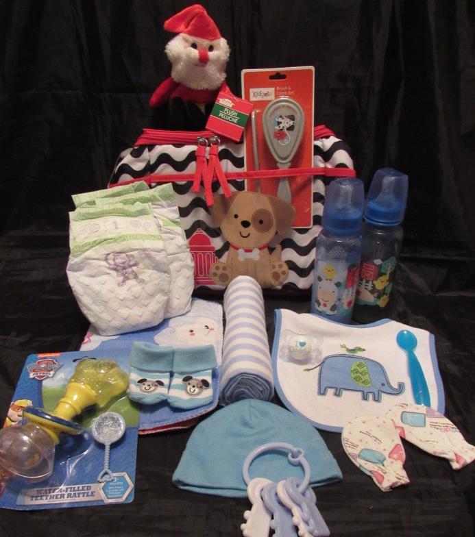 Reborn baby doll diaper bag complete accessory bottles diapers pacifier
