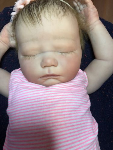 Realborn Landon Asleep Reborn Baby Doll Rooted Hair SO REAL LOOKING!