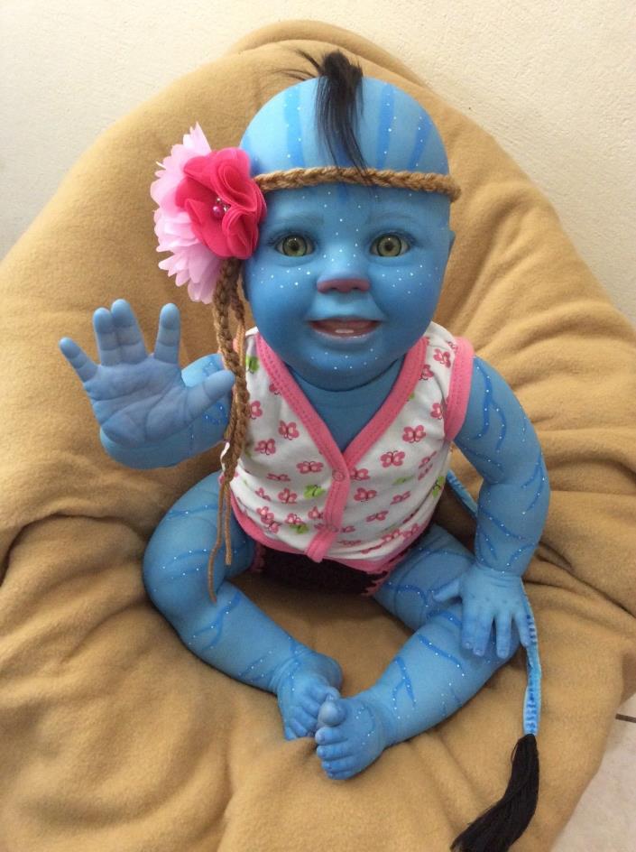 Reborn baby Avatar, size 10 month old, (25” inches) crawler