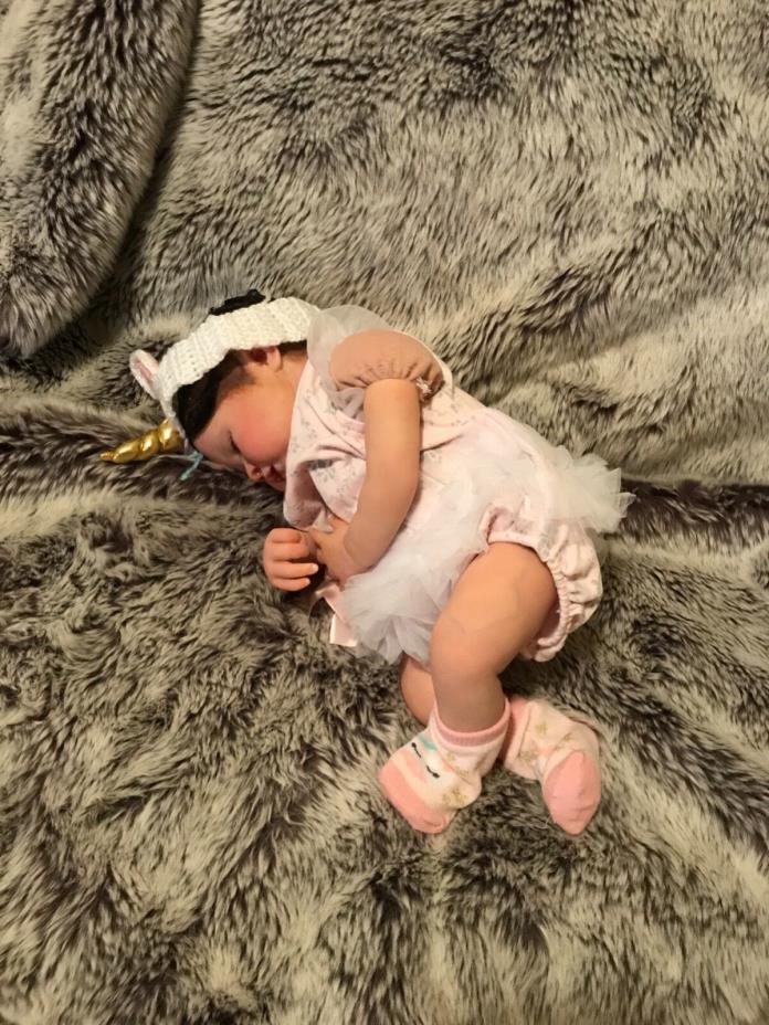 reborn baby girl doll by bountiful baby Liam kit by marissa May.
