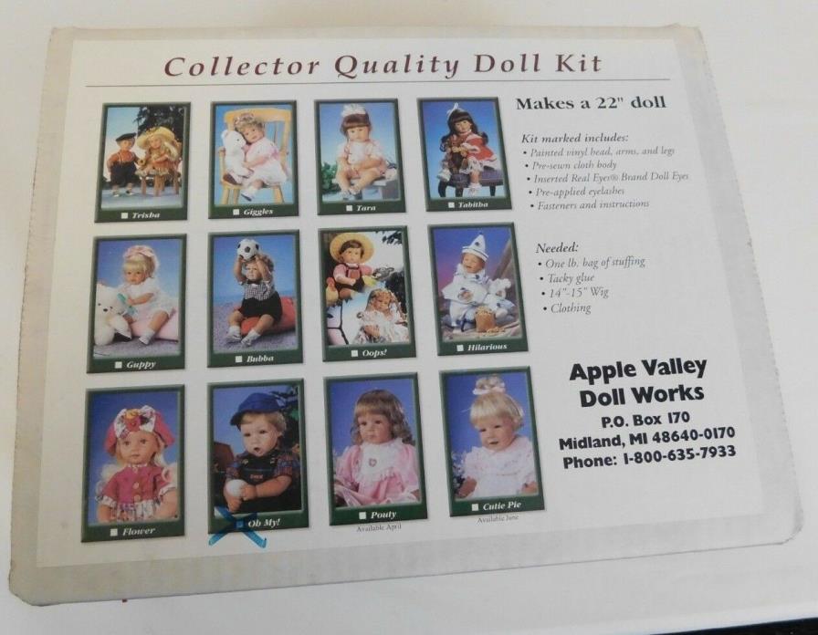 New Pat Secrist Apple Valley 'Oh My!' Doll Kit to make 22