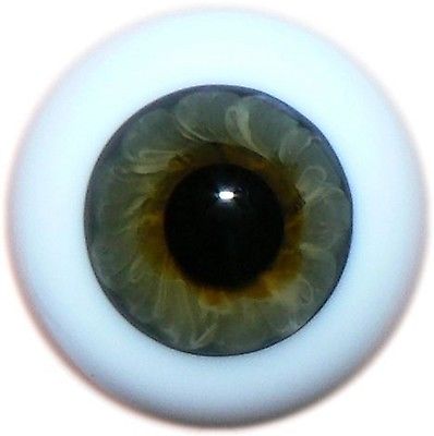 REBORN DOLLS REAL GLASS FULL ROUND EYES, COLOR 55 TOPAZ - 18 MM